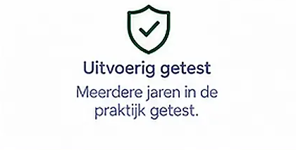 Uitvoerig getest. Meerdere jaren in de praktijk getest.